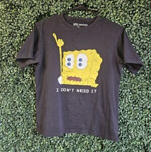 Youth Size 13 I Dont Need It Spongebob Cactus Plant Flea Market Tshirt